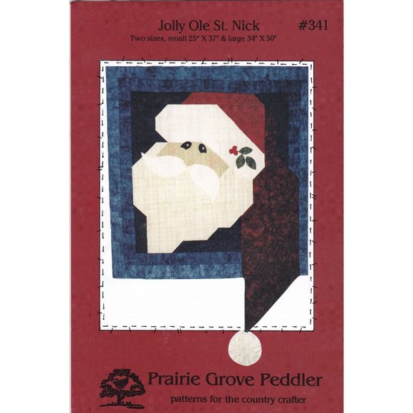 UNUSED Christmas Santa Sewing Patterns Kit, Jolly Ole St Nick by Prairie Grove - Picture 1 of 2